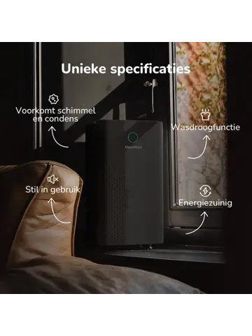 Vivid Zwart Luchtontvochtiger 12L per dag