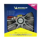 Wieldoppen - 14 inch - zilver/zwart - 4 stuks
