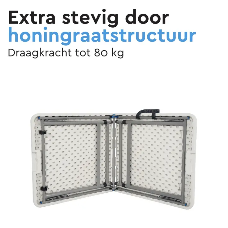 Inklapbare Vouwtafel Wit - 120x60x74cm