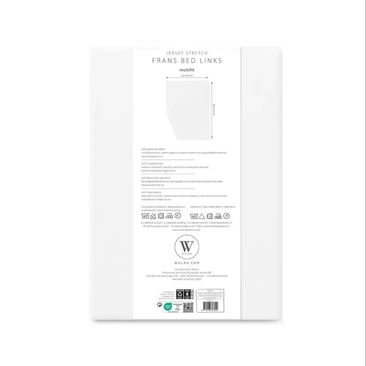 Jersey hoeslaken Frans bed links