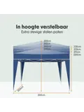 Partytent Plus – 3x3 m – Blauw