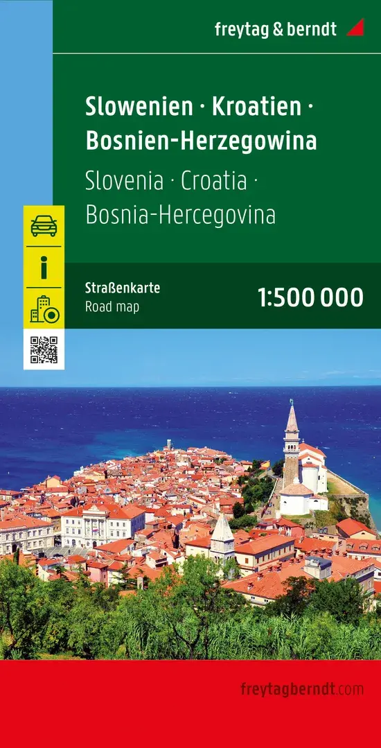FB Wegenkaart Slovenië - Kroatië - Bosnië