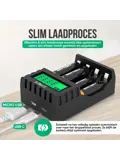 Batterijoplader USB - 4x AA/AAA
