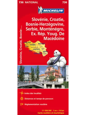 Kaart National 736 Slovenië - Kroatië