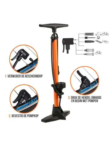 Fietspomp 12 Bar - Drukmeter