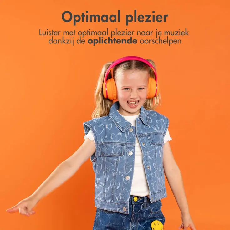 imoshion Kinder Koptelefoon LED - Roze / Oranje