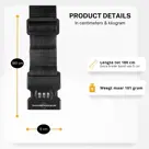 Kofferriem met cijferslot 180 cm – Zwart