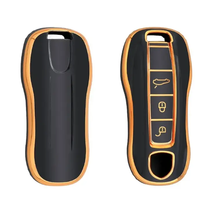 TPU Sleutelhoesje voor Porsche goud B3