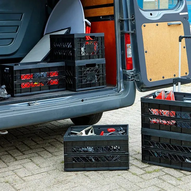 Square vouwkrat Heavy Duty 45L antraciet