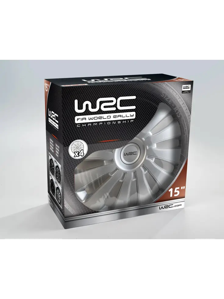 WRC Wieldoppen Sepang 15" - zilver 4 stuks