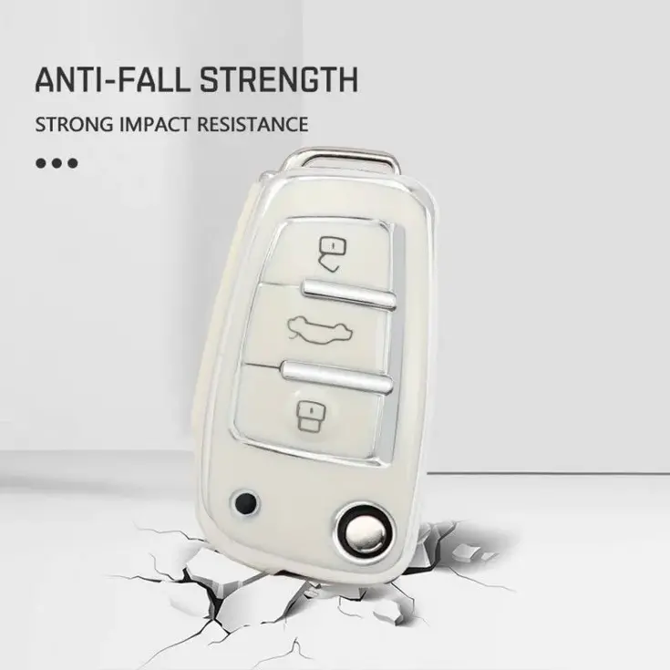 TPU Sleutelhoesje voor Audi goud C3