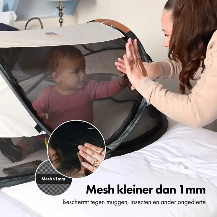 Baby luxe campingbedje - Zelfopblaasbare matras
