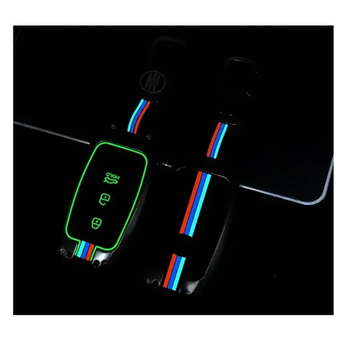 Metalen Sleutelhoesje voor Kia grijs A3A