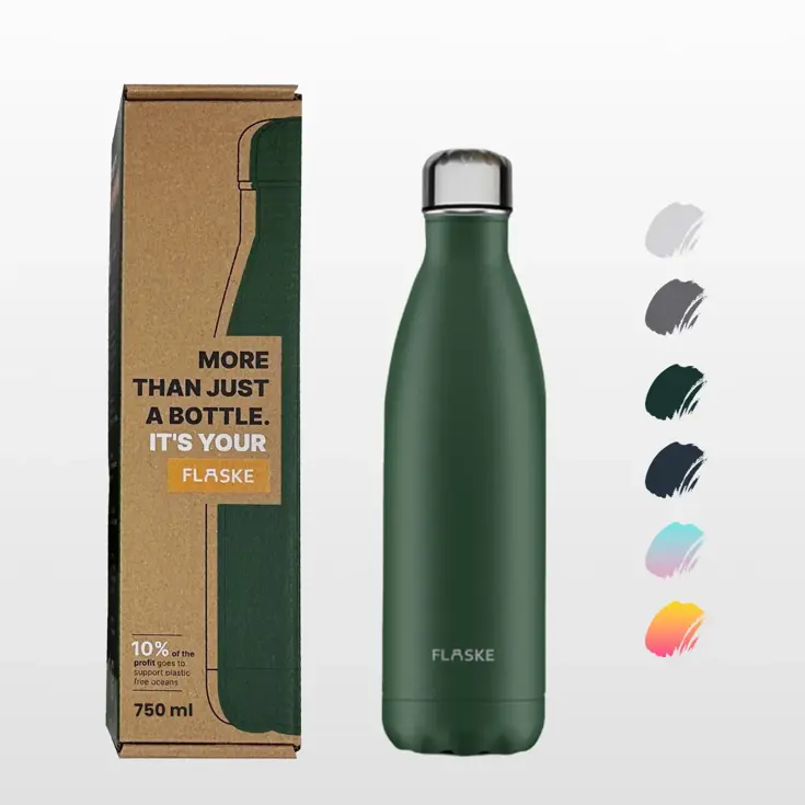 FLASKE 750 ml  RVS Drinkfles