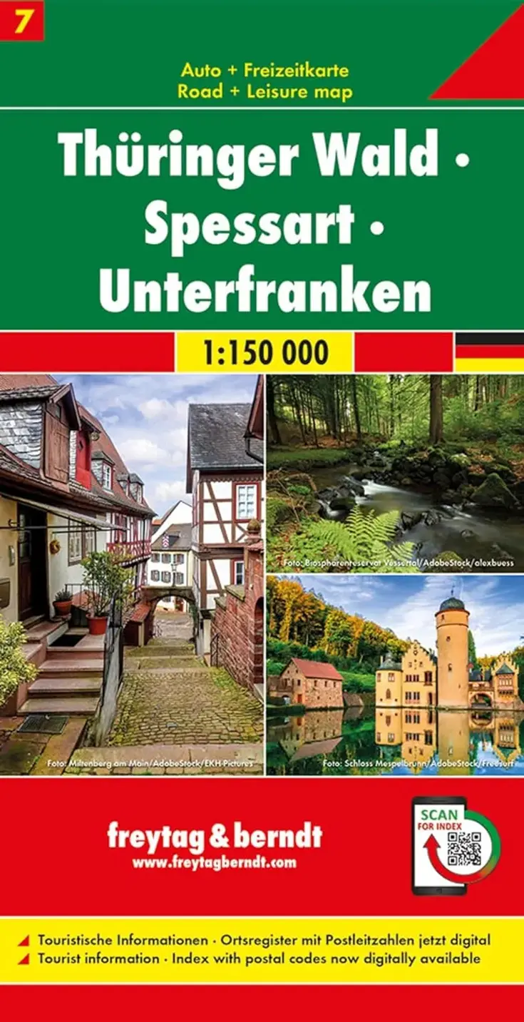 Wegenkaart Duitsland 07 - Thüringer Wald