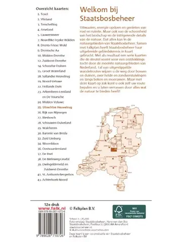 Falk Wandelkaart SBB 25 Utrechtse Heuvelrug