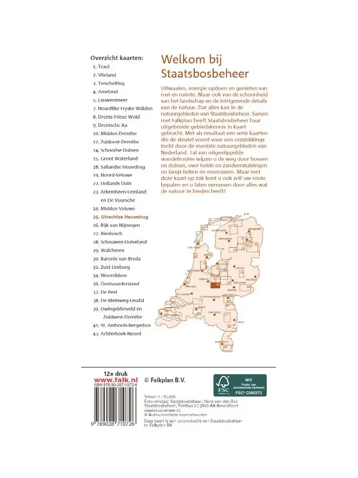 Falk Wandelkaart SBB 25 Utrechtse Heuvelrug
