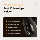 Rugzak met 17" laptopvak en antidiefstal vak