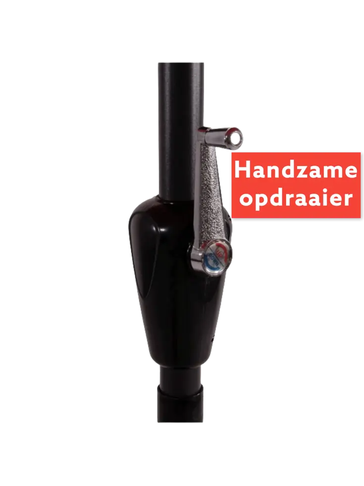 Parasol Grijs Ø3m Met Voet En Hoes