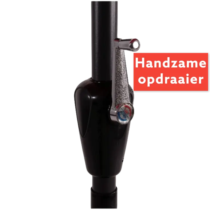 Parasol Zwart Ø3m + Hoes en lichte Voet