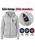 Infrarood Verwarmde Zipper Hoodie – Dames  Grijs