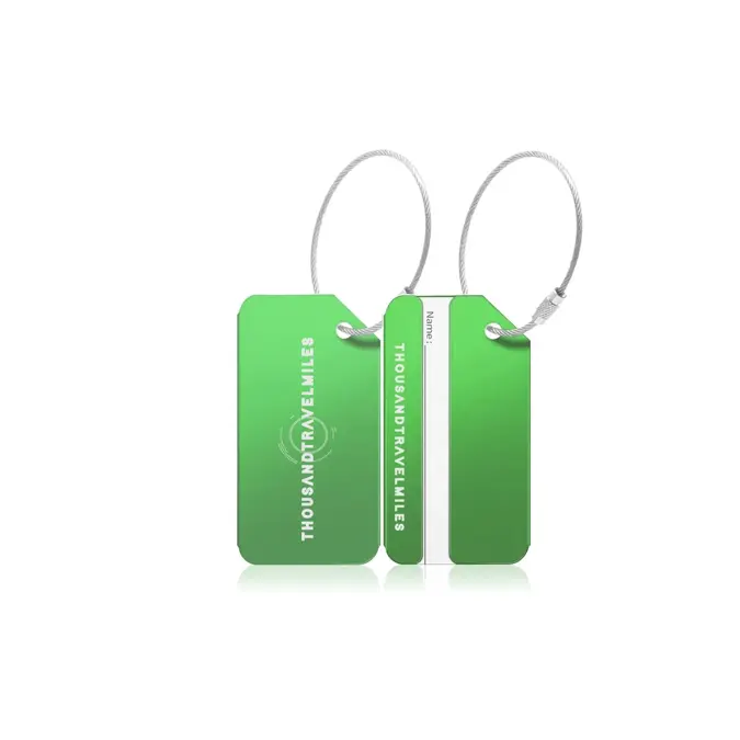 Aluminium Bagagelabel – 2 stuks – Groen