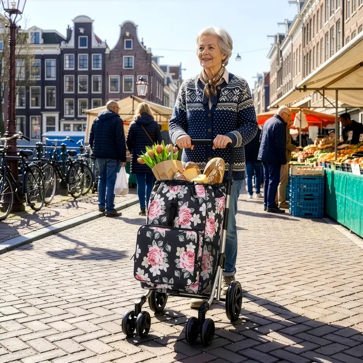 Boodschappentrolley 60L - 4 Wielen