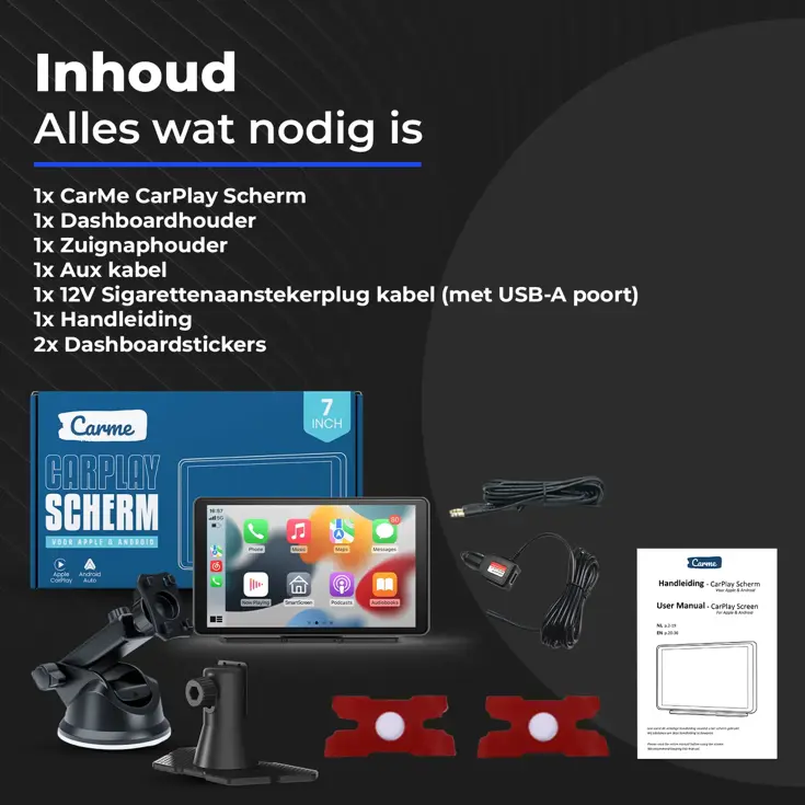 CarPlay/Android Auto scherm 7 inch