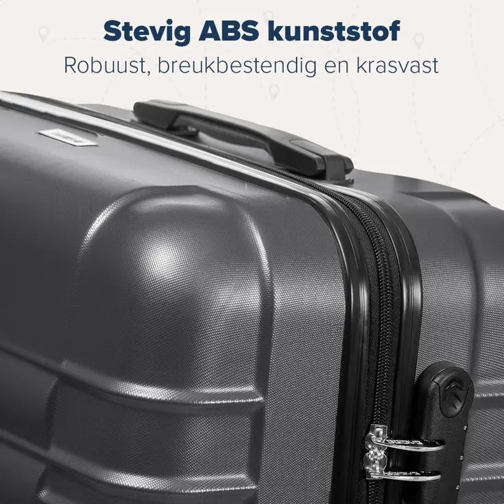 Kofferset – 3 Delig – 38L – Donkergrijs