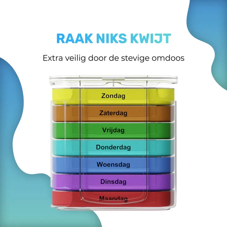 GEASY Pillendoos 7 Dagen – 4 Vakken 