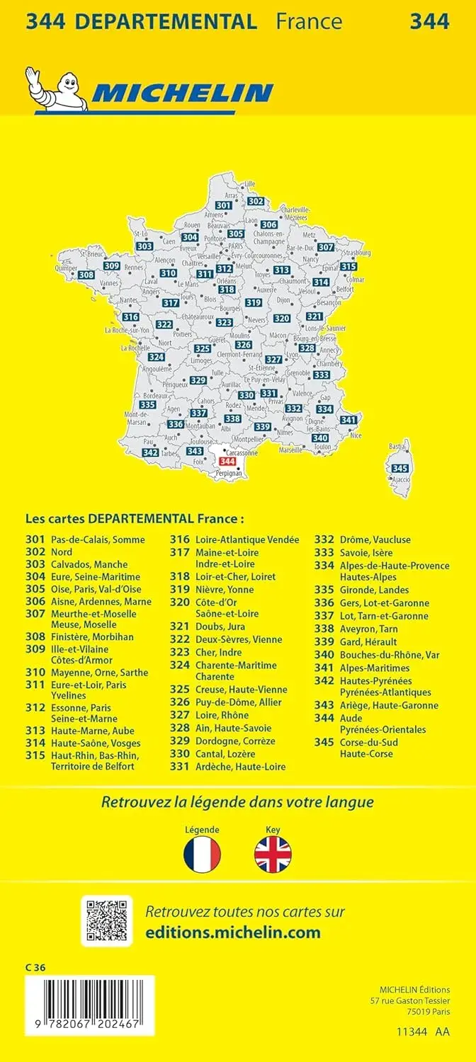 Wegenkaart Local 344 Aude