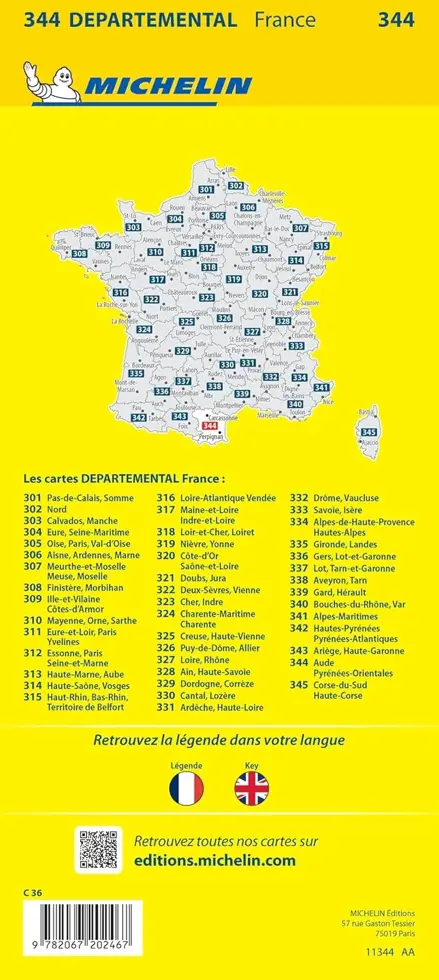 Wegenkaart Local 344 Aude