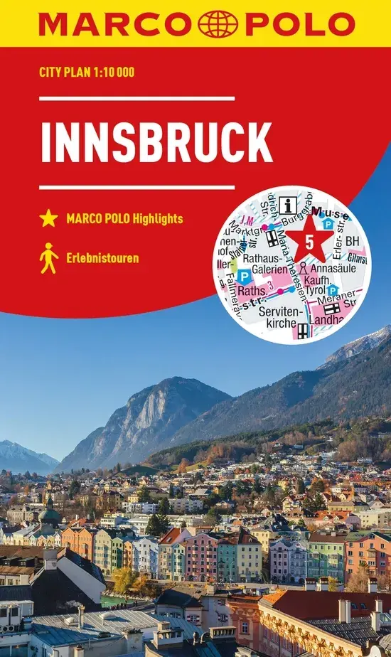 Stadsplattegrond City Map Innsbruck 1:10.000