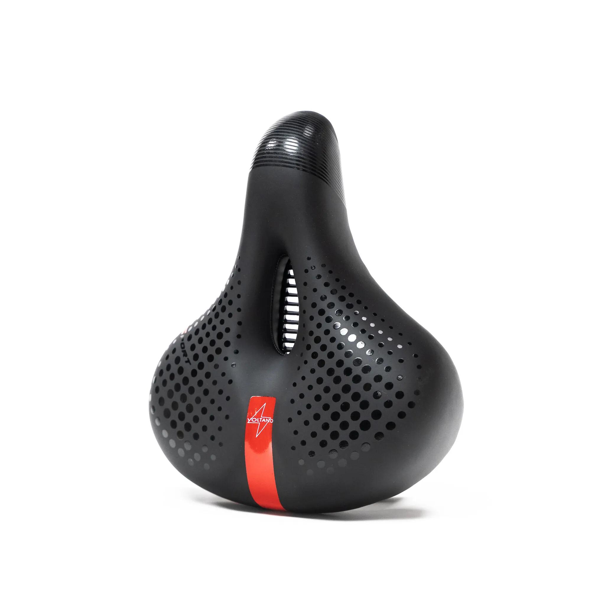 Voltano  Gel Flow Fietszadel Met Uitsparing  Rood