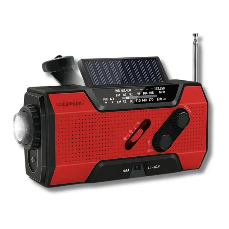 Noodradio® Solar Opwindbaar Met Batterijen