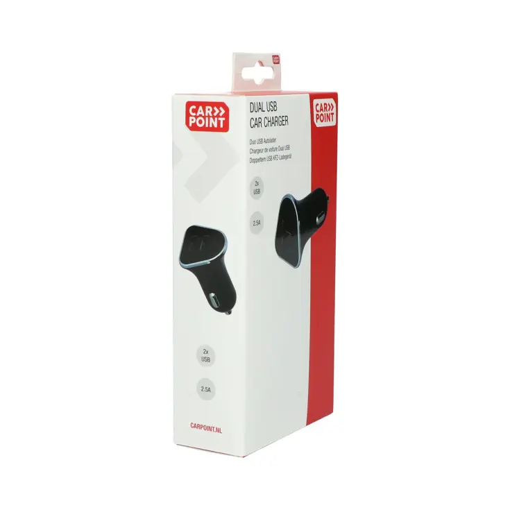 12/24V Duo USB-A Autolader voor 2 apparaten