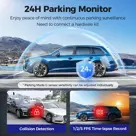 AZDome M360 2CH 4K Wifi GPS 64gb dashcam