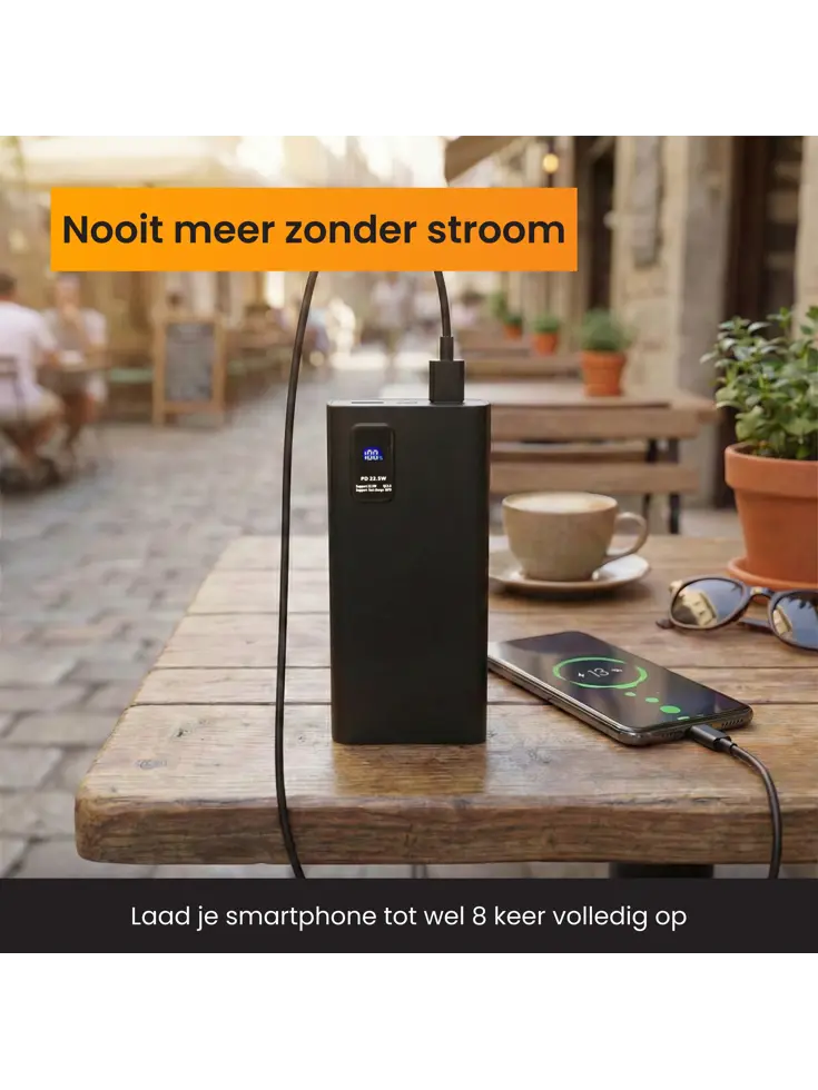 Powerbank 30000 mAh Snellader & LED Display