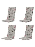 Julliete - Tuinstoelkussen Hoge Rug - Set van 4