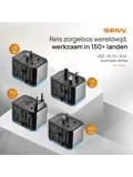 Universele Wereldstekker - USB C