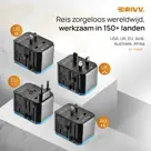 Drivv. Universele Wereldstekker - USB C