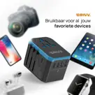 Drivv. Universele Wereldstekker - USB C