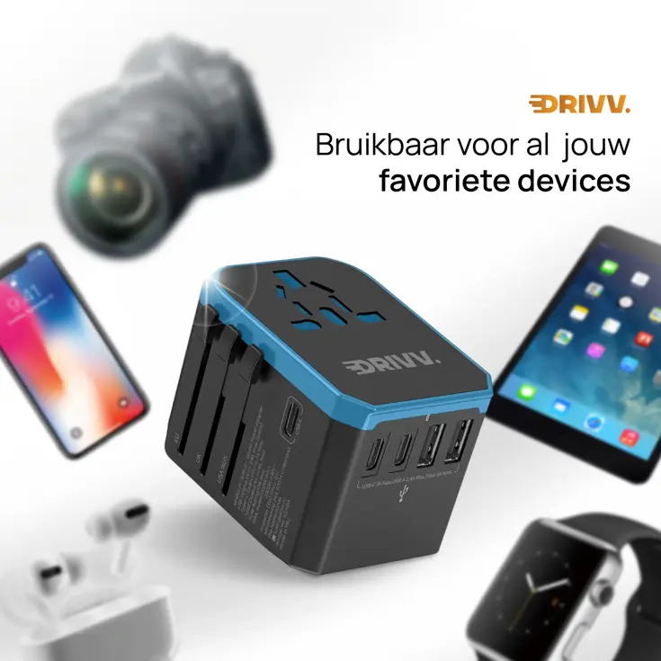 Universele Wereldstekker - USB C