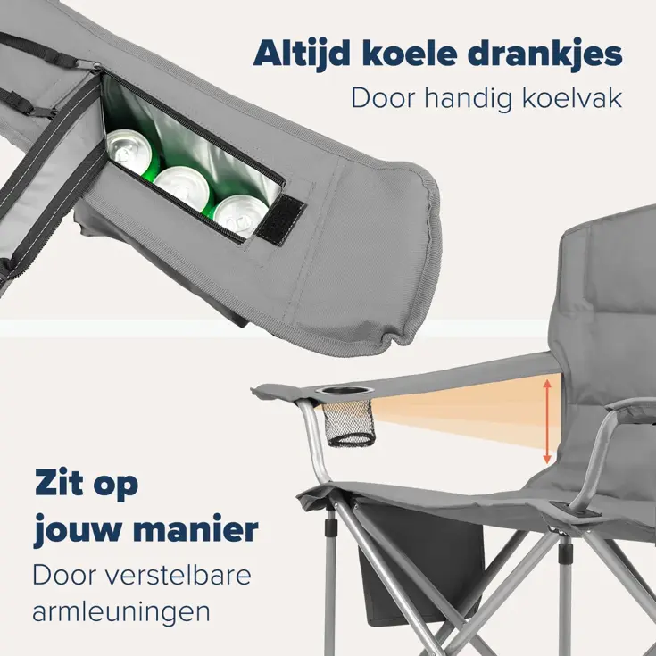 Campingstoel XL – Grijs