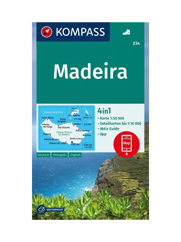 Kompass wandelkaart 234 Madeira