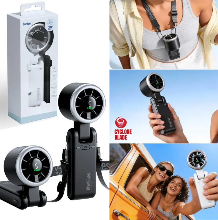 Diveblues® CYCLONE Oplaadbare Handventilator