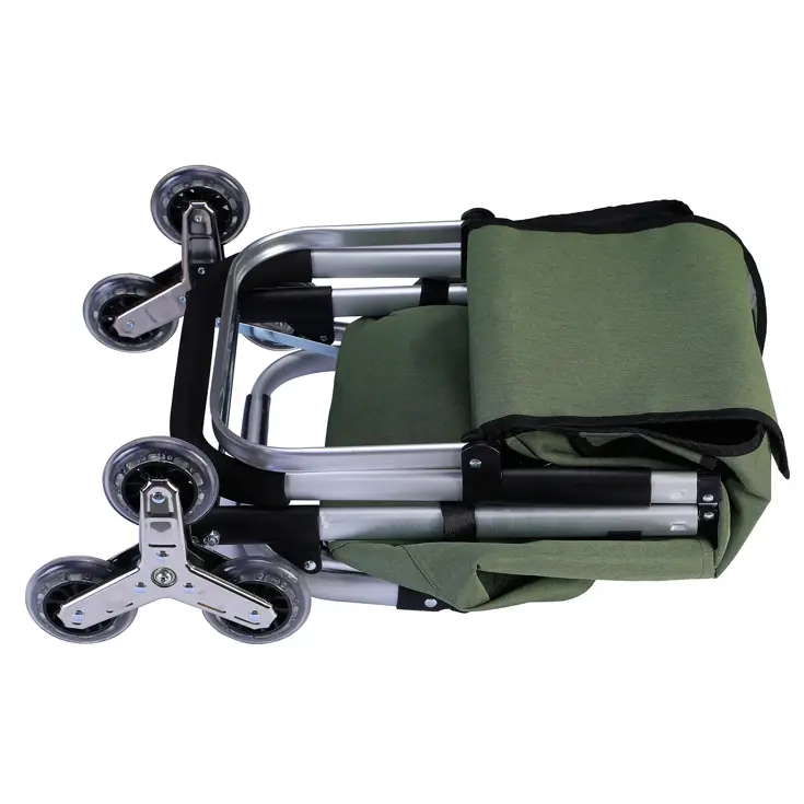 40L boodschappentrolley met trapwielen
