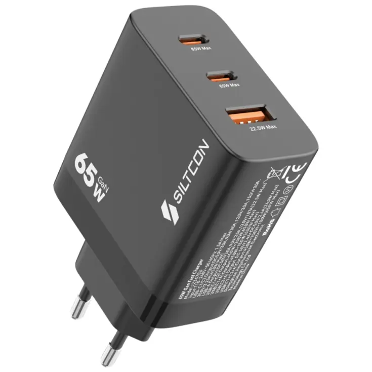 Snellader - 65W GaN - 3 Poorten