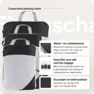 Compressie Packing Cubes – 6 stuks – Zwart