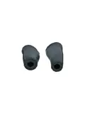 Ergonomische leren handvatten 135/92mm zwart